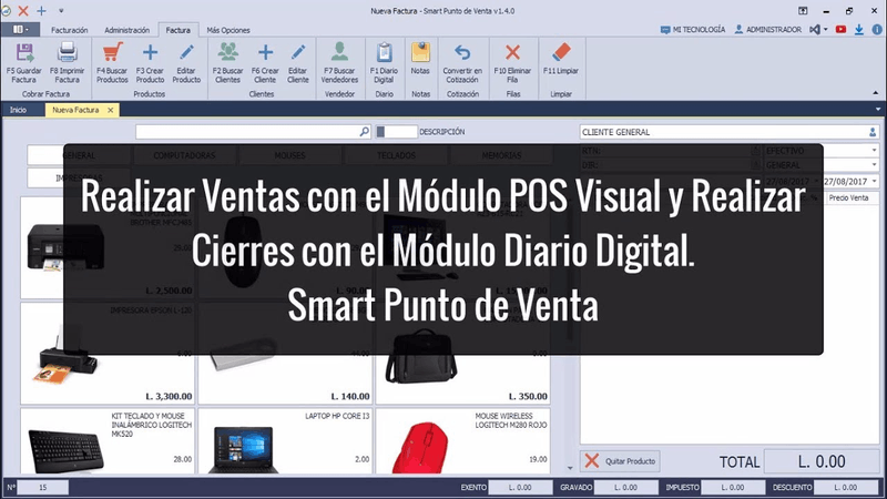 Tutorial de ventas con POS visual y cierres de caja con Diario Digital en Smart Punto de Venta
